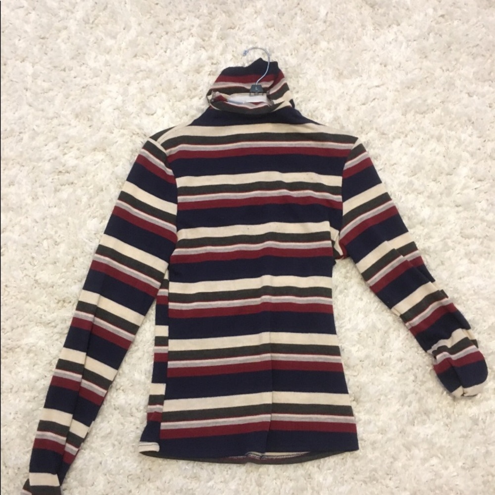 Patterned Turtleneck Top